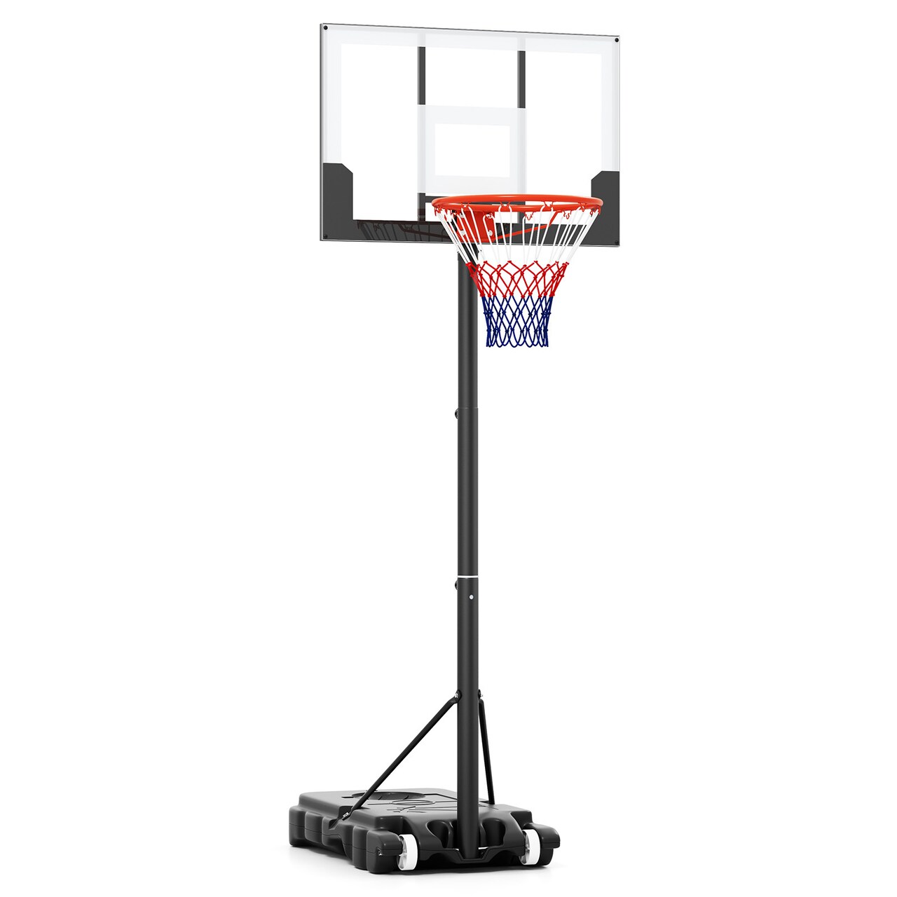 Adjustable Kids Basketball Goal Portable Outdoor Hoop 3.3 to 7 Feet